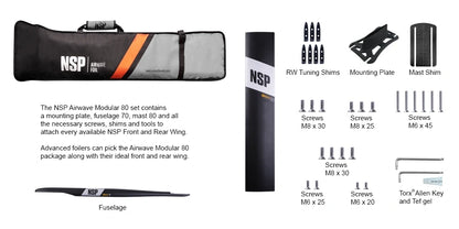 NSP Airwave Modular 80 Foil Set with Gull Wing